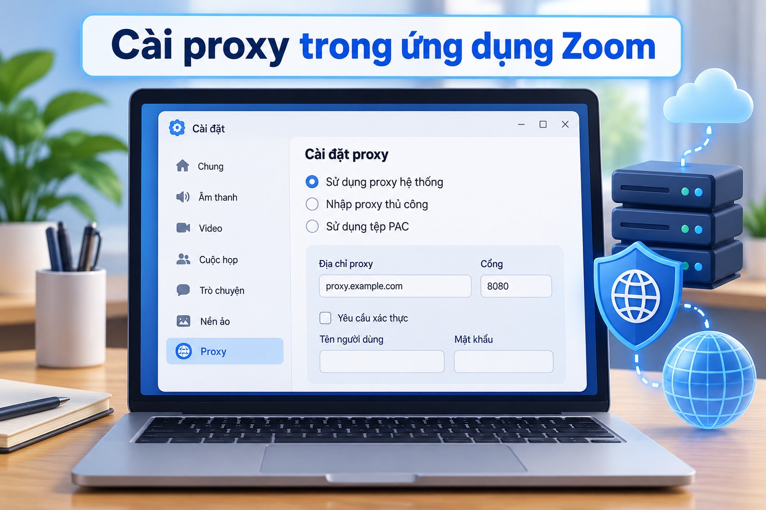 Cài proxy trong ứng dụng Zoom